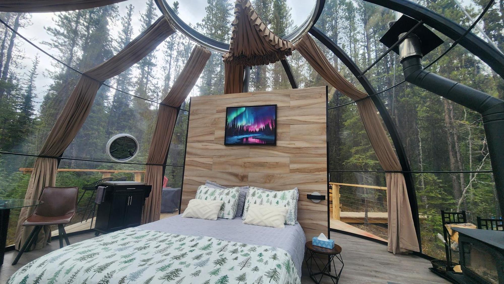 Rocky Mountain Escape Dome & Log Cabin Rentals - Rock Lake Rock Lake Lodge Provincial Park Ngoại thất bức ảnh